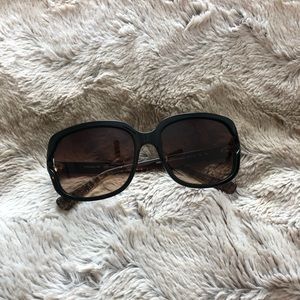 Coach Brown Black Leopard Print Sunglasses